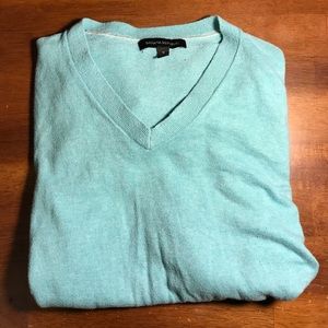 Banana Republic Teal V-Neck Sweater Small