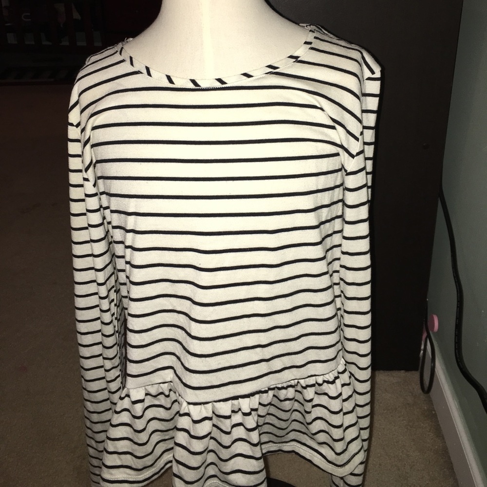 Kids Black And White long sleeve Shirt