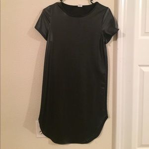 Faux Leather Shirt dress