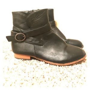 Black Leather Booties