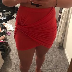 Red skirt