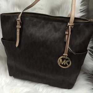 Michael Kors brown logo purse