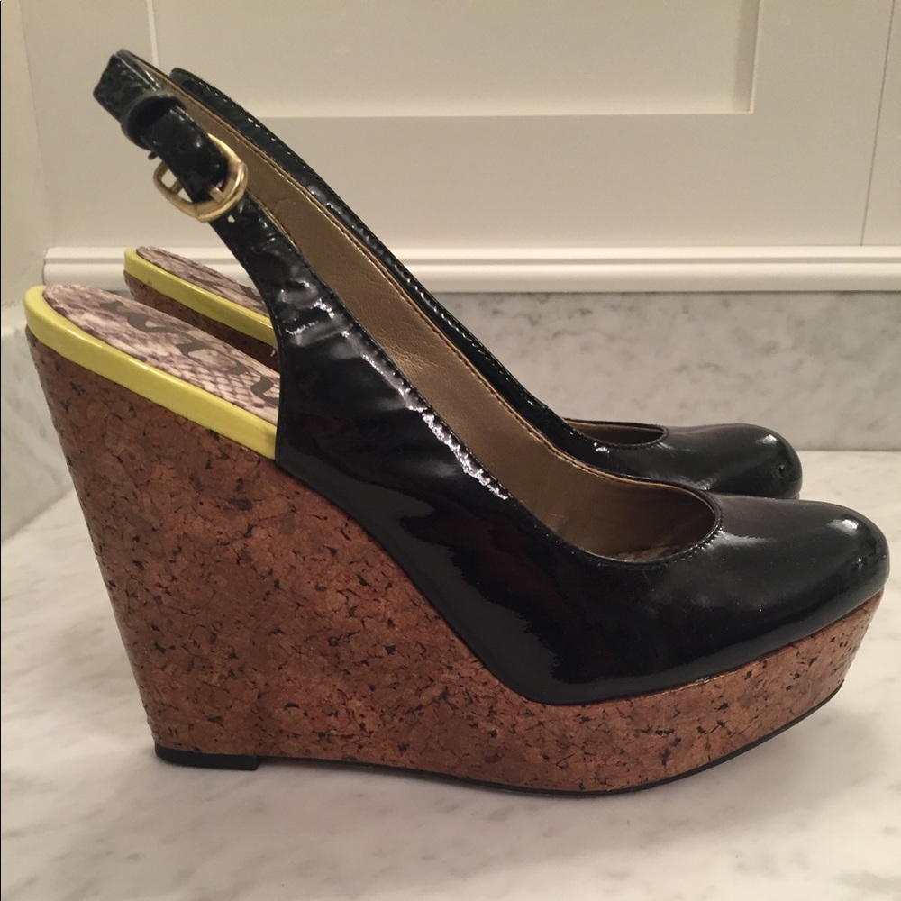 Sam Edelman Mallory Slingback Cork Wedges Size 6M