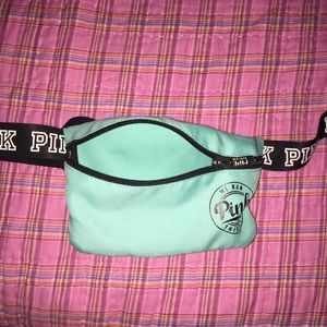 Teal colored fanny pack from PINK😊