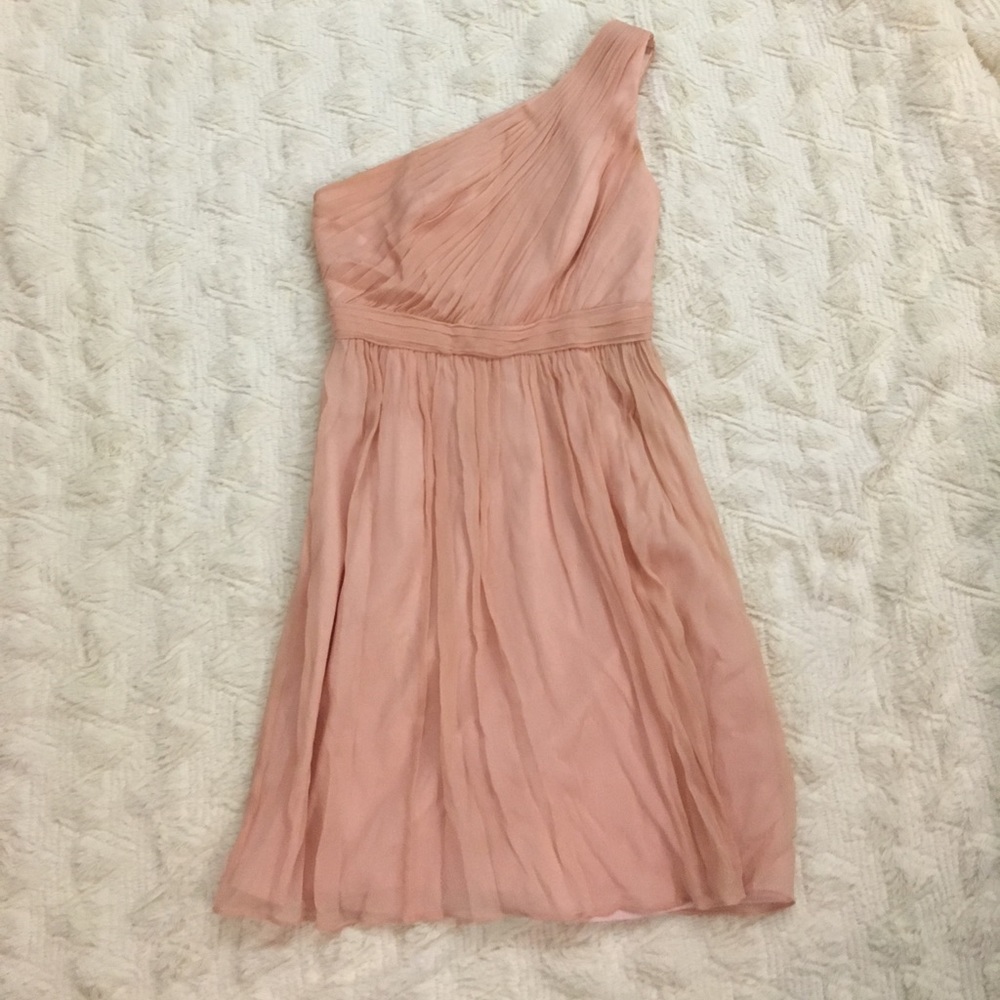 Gently used J Crew one shoulder dress.