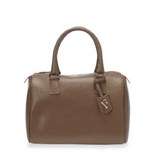 Furla like new bauletto taupe satchel