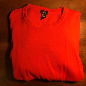 H&M Orange Crewneck Sweater Small
