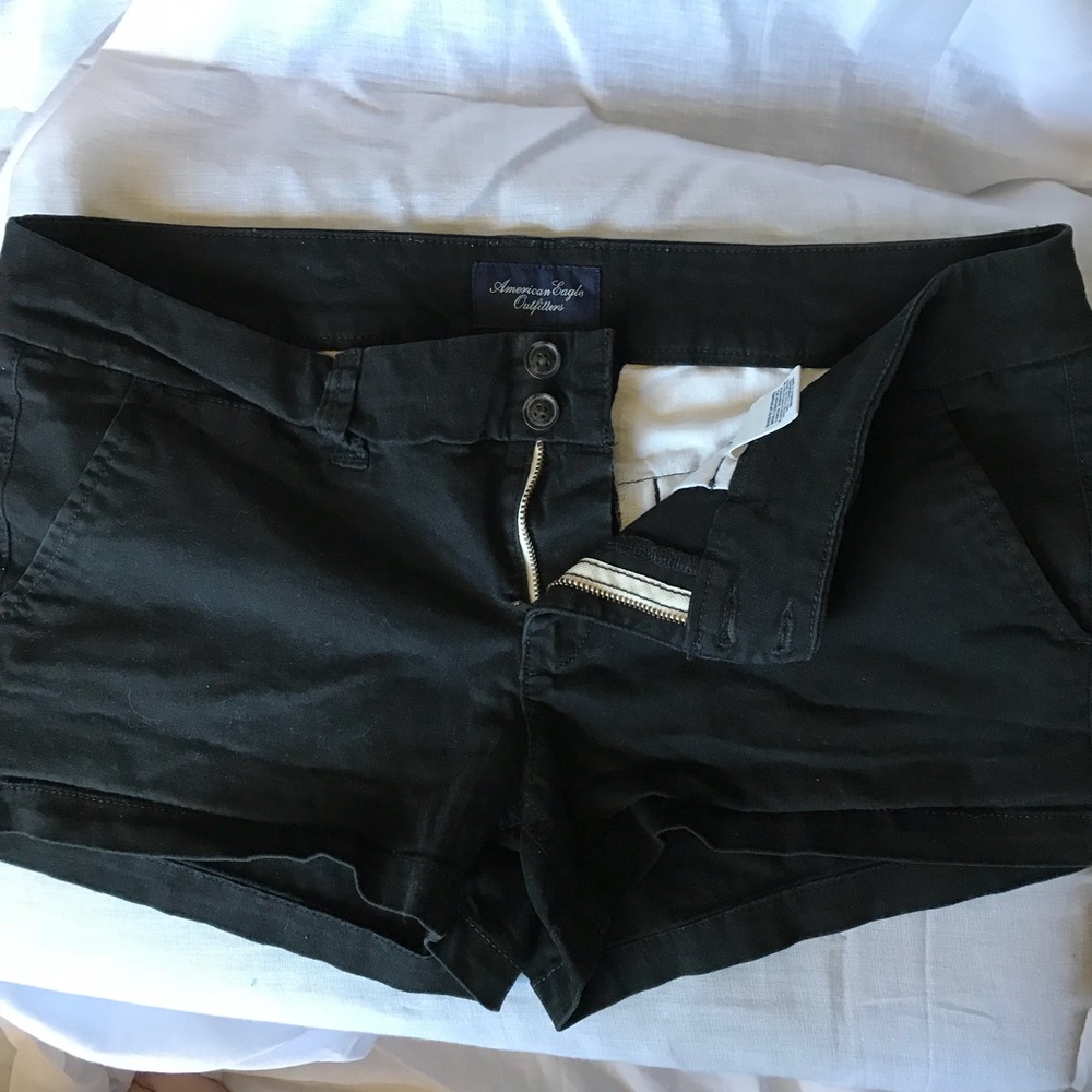 American eagle black shorts size 10