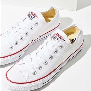 Classic white converse low tops