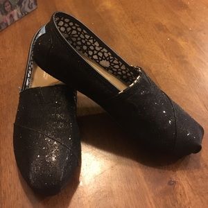 TOMS Classics Black Glitter
