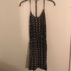 Black, white and red patterned dress