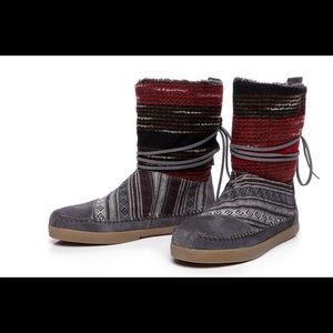 TOMS mixed woven women's Nepal boots