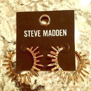 New! Steve Madden spiked hoop earrings