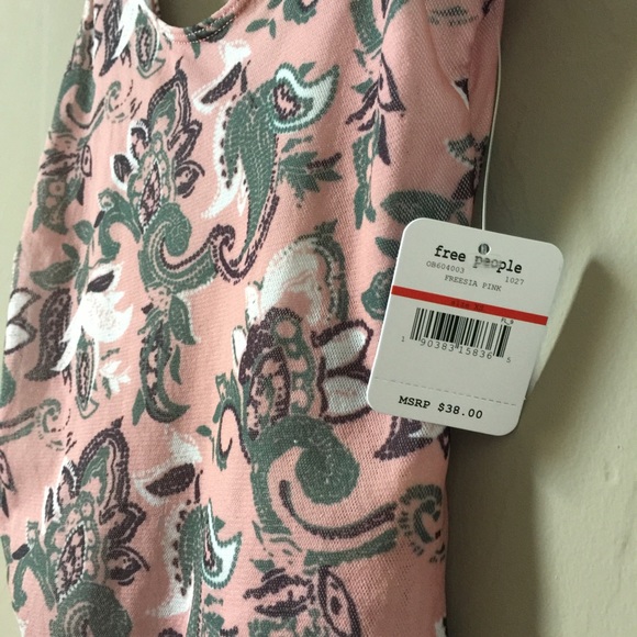 Intimately FP pink paisley low cut thong bodysuit - Picture 5 of 8