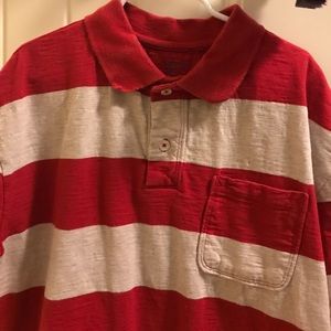 Gap Red and tan polo shirt