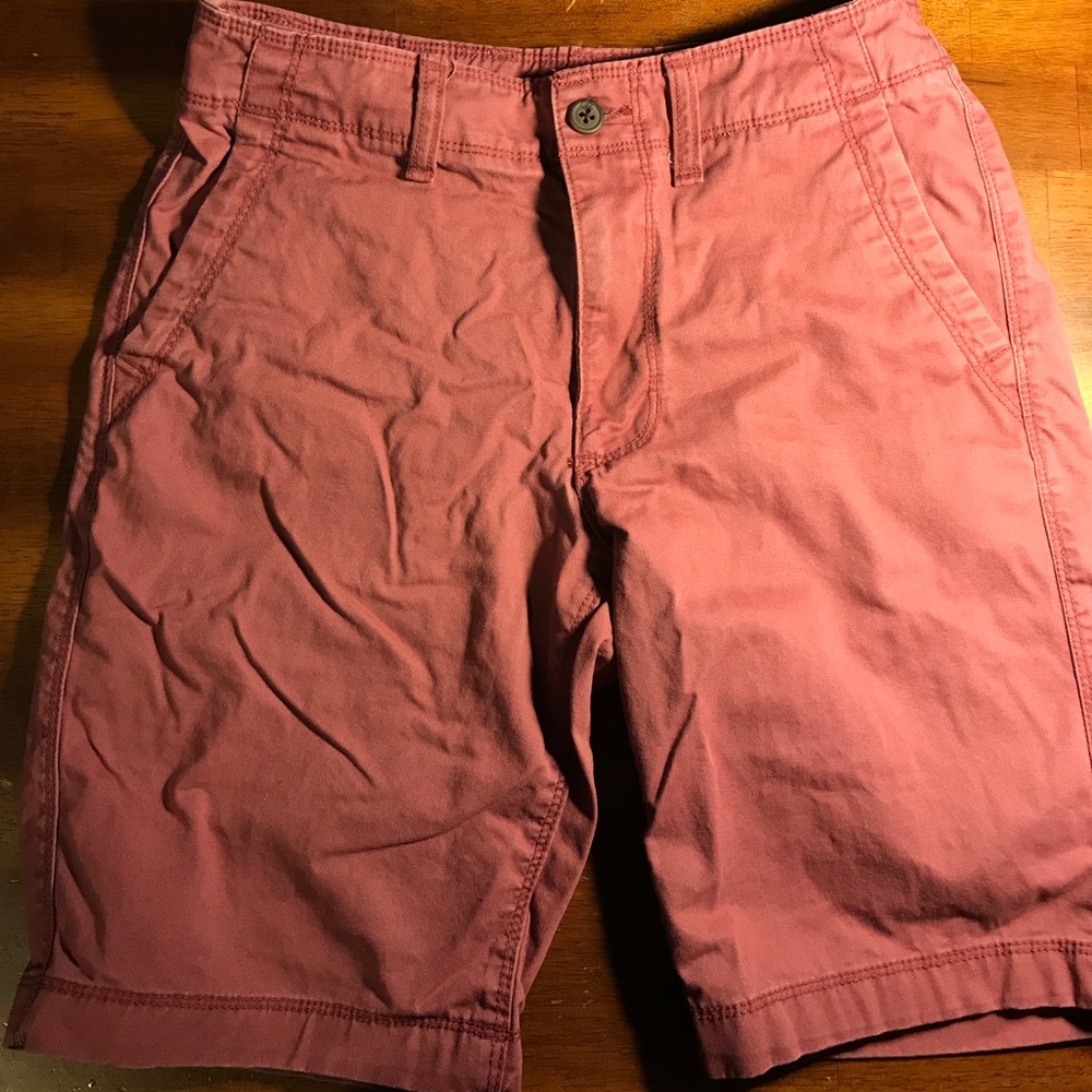 Old Navy Flat Front Red Shorts 28