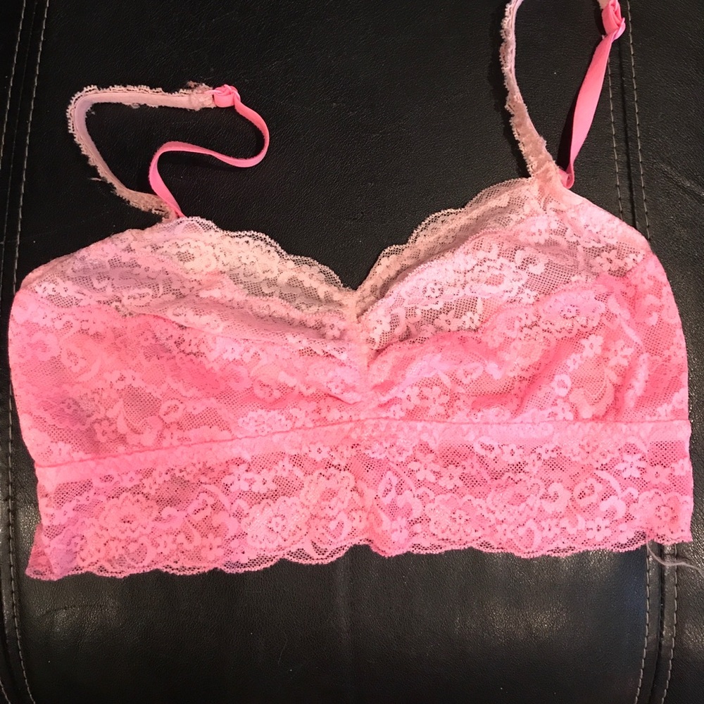 PINK lace bralette