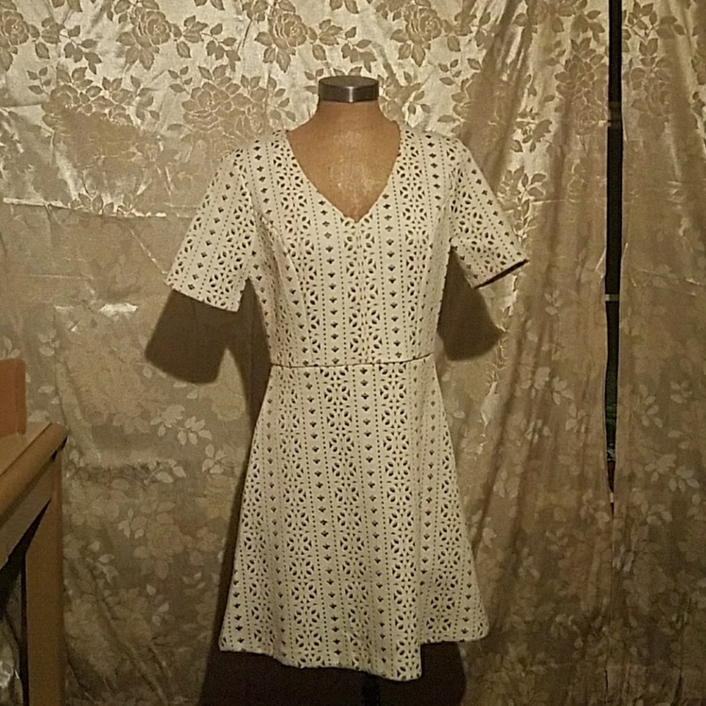 Chelsea & Violet laser cut out A line dress