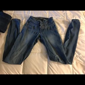 High waisted jeans