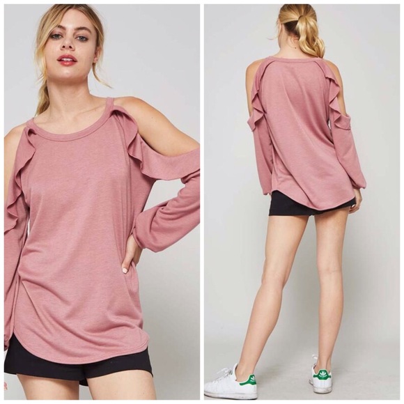 Hailey Mauve French Terry Top - Picture 3 of 3