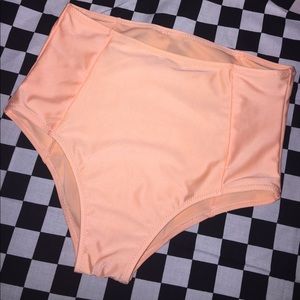Neon high waisted bikini bottoms