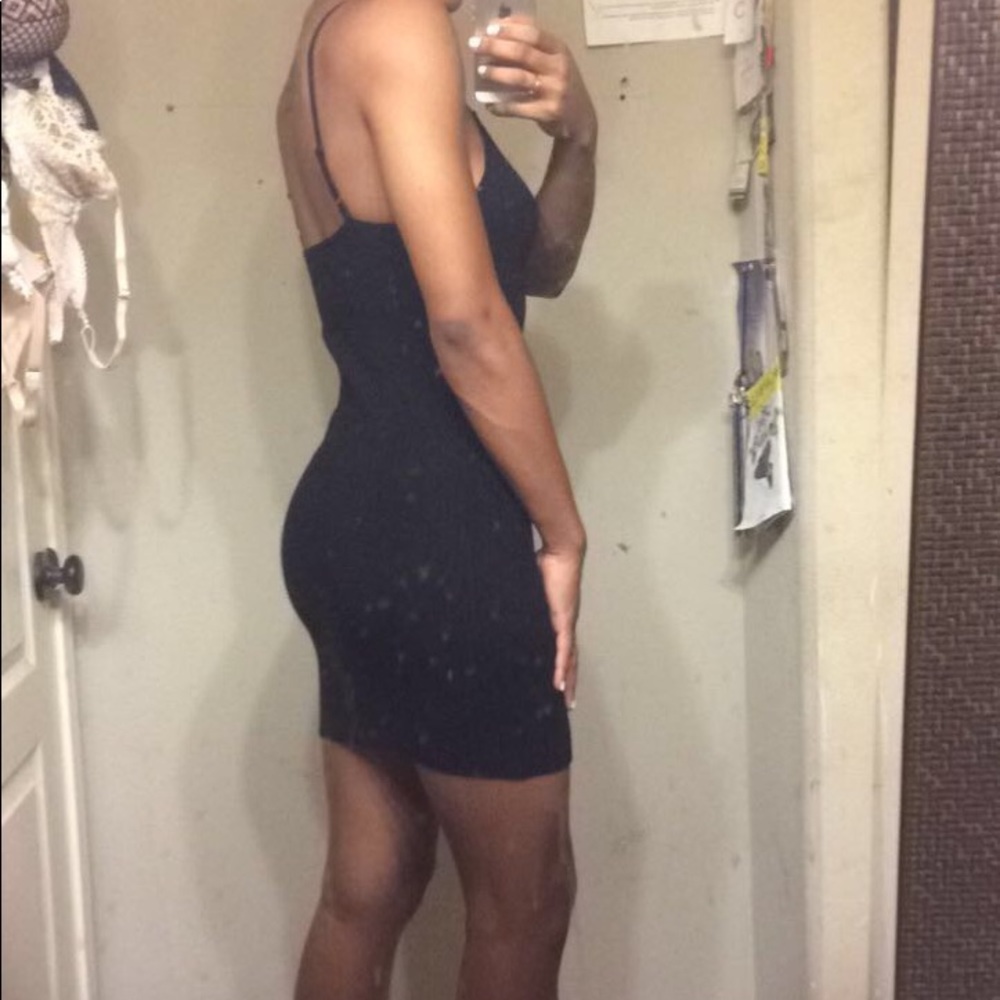 Black Tank dress (ribbed)