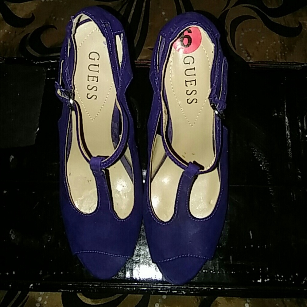 Purple heels by Guess
