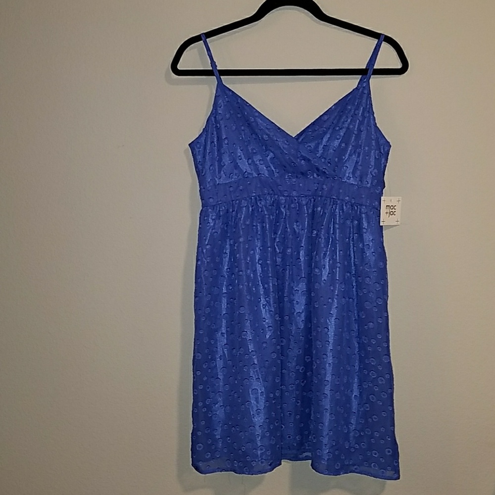 Mac+Jac Dress Royal Blue Polka Dot