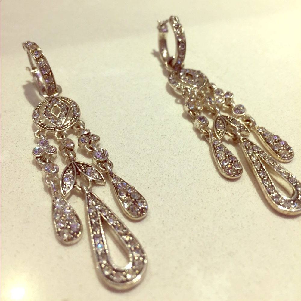 Silver Statement Earrings - Picture 4 of 4