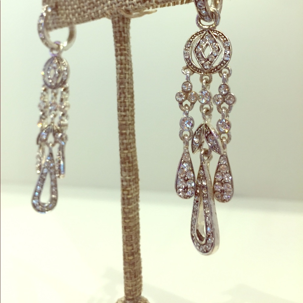 Silver Statement Earrings - Picture 2 of 4