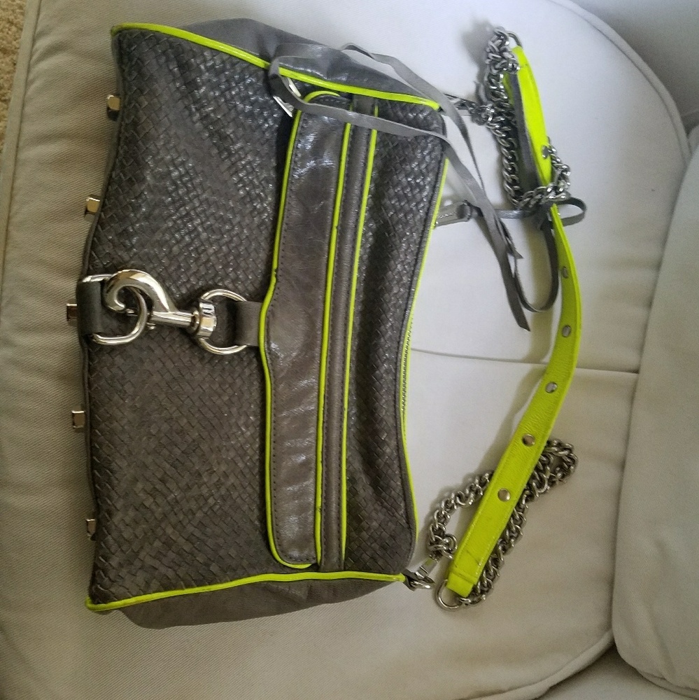 Rebecca Minkoff Gray/Neon MAC Daddy Crossbody Bag