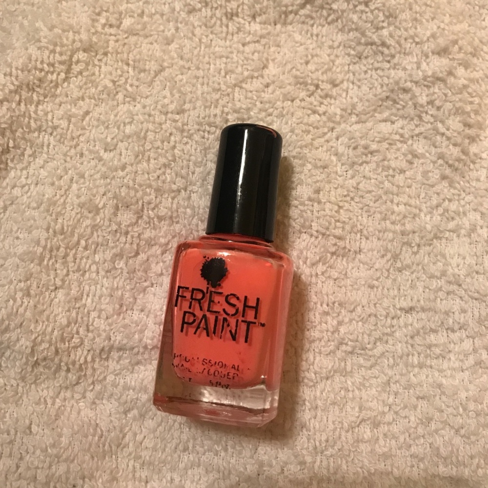 Light orange nail polish!