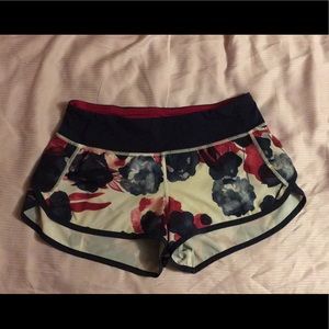 Size 4 Lululemon Shorts Flower Patterned