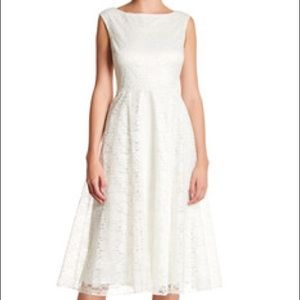Betsey Johnson white lace midi dress