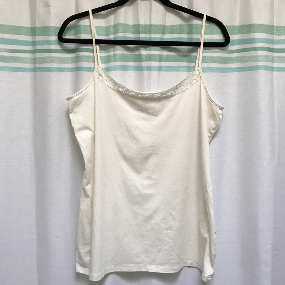 LOFT Lace Camisole Undershirt - White - Sz Large