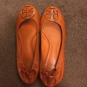 Tory Burch Orange Reva Flats
