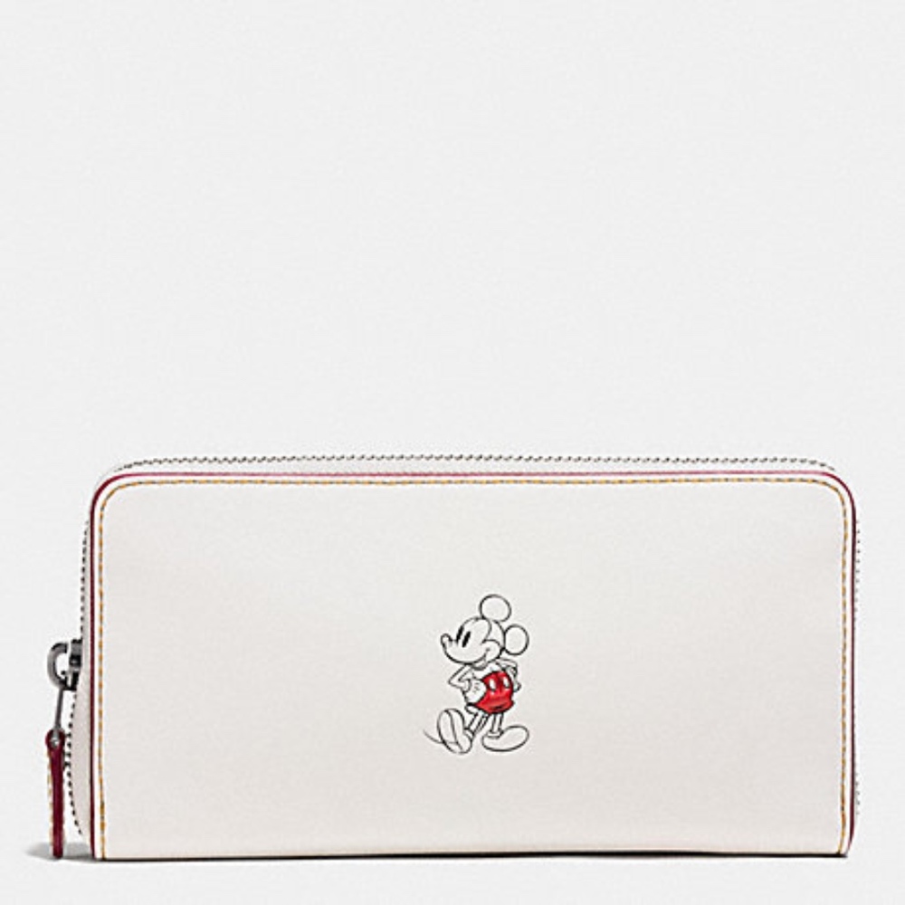 Disney Coach accordion zip wallet Mickey F58939