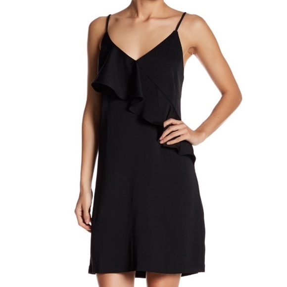 Chelsea 28 Black Ruffle Slip Dress NWT Sz S - Picture 2 of 6