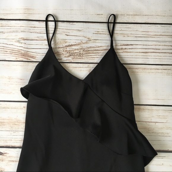 Chelsea 28 Black Ruffle Slip Dress NWT Sz S - Picture 4 of 6