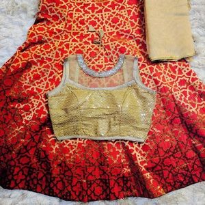 NEW- Pure Silk modern/elegant lehenga- SALE!