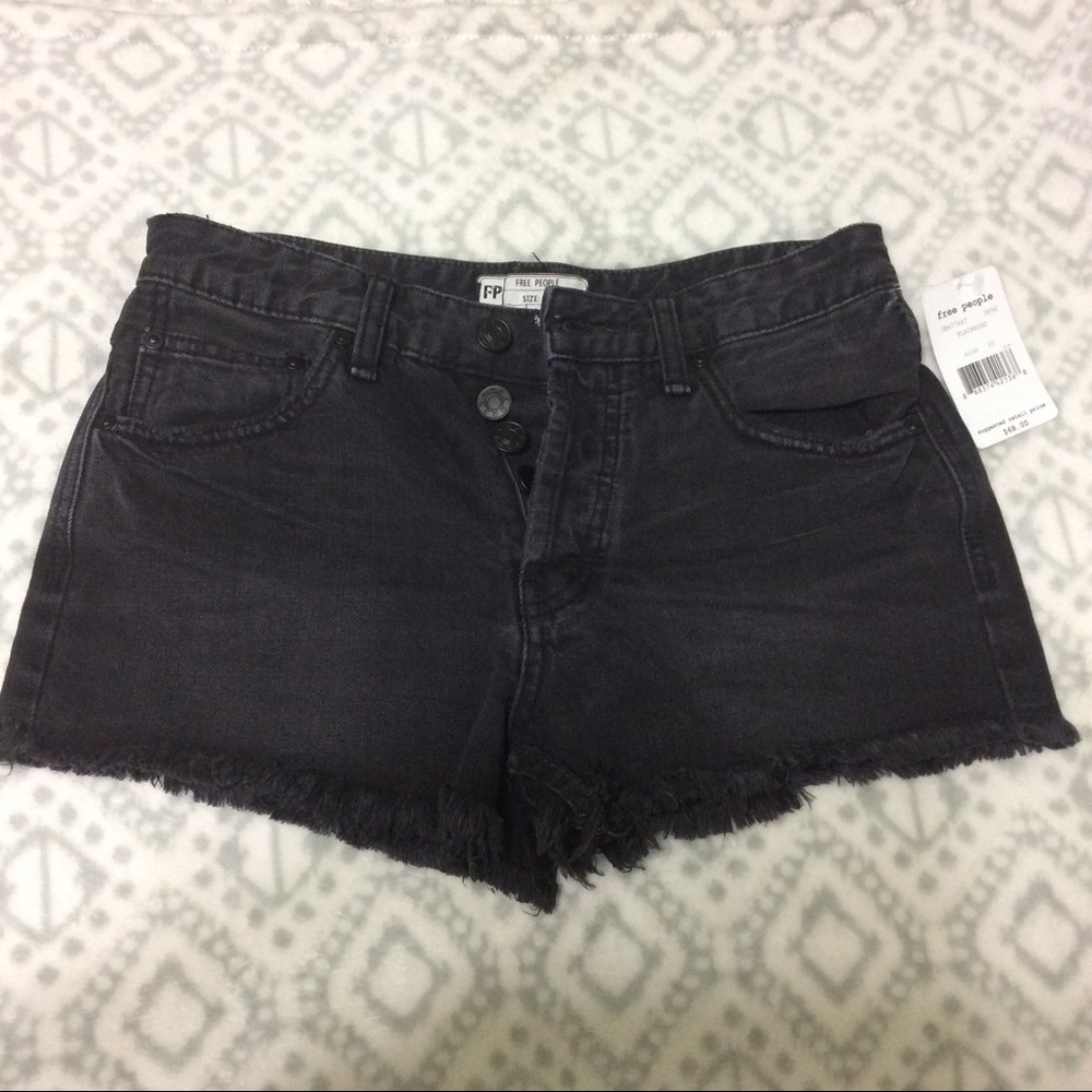 Free People black shorts size 25 nwt