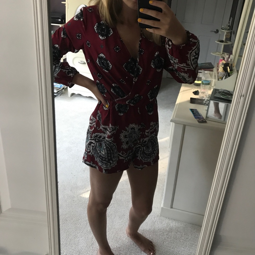 Charlotte Russe red romper