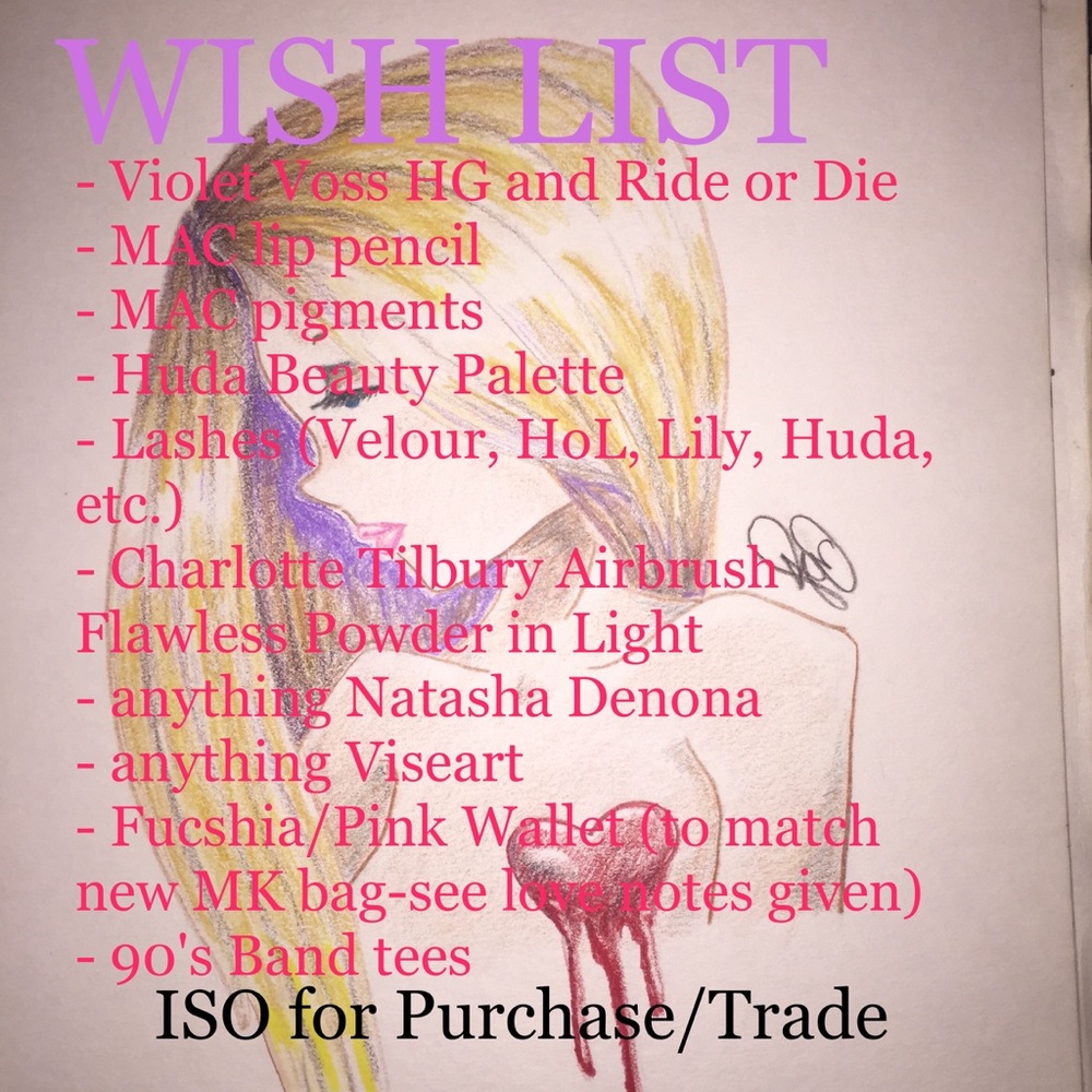 ISO List: Let me know if u have any of these items