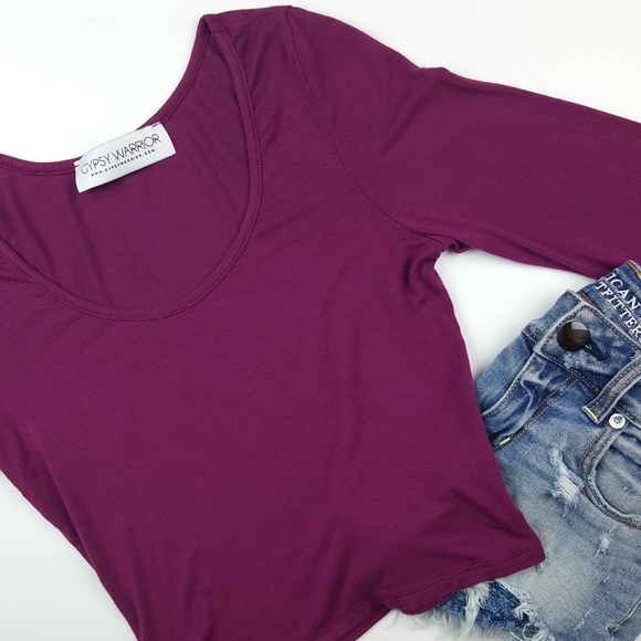 Gypsy Warrior Tops - Gypsy Warrior Bell Sleeve Crop Top