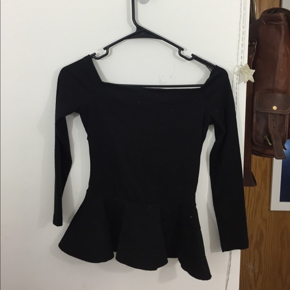 Black peplum top - Picture 2 of 2