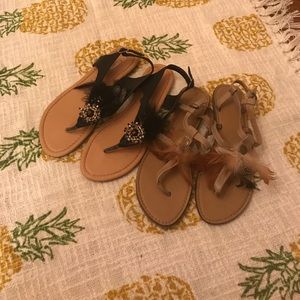 Feather  sandal deal!!