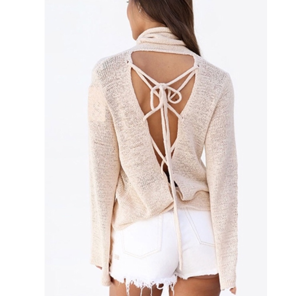 💚OPEN BACK TURTLE NECK SWEATER - Picture 5 of 7