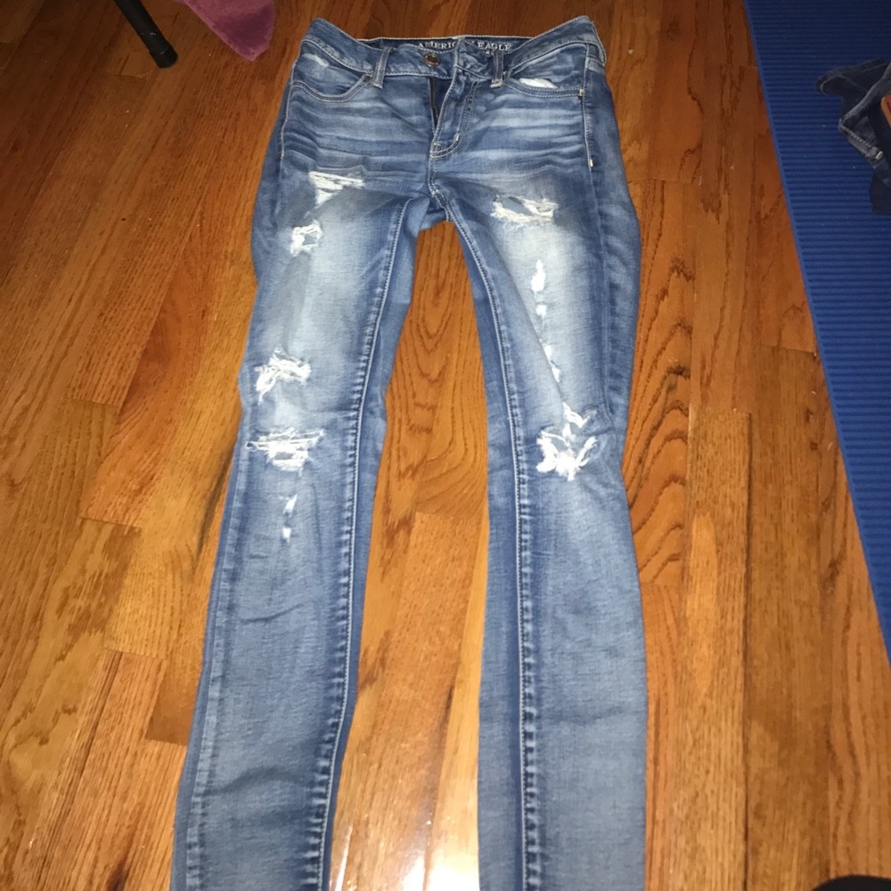 Distressed American Eagle Jeans