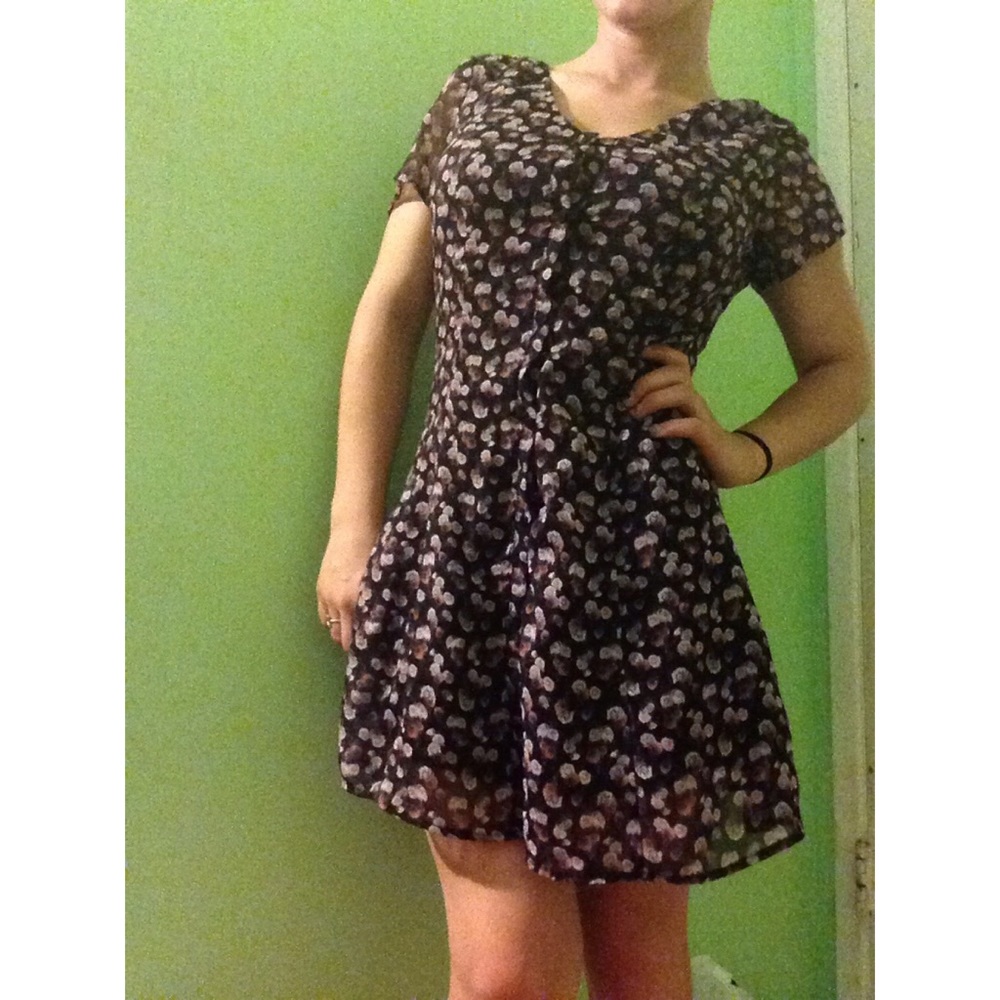 H&M Vintage Rose Button-Up Dress Size 8