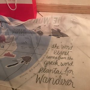 Kate Spade World Map Fashion Scarf *W/ TAG & BAG*